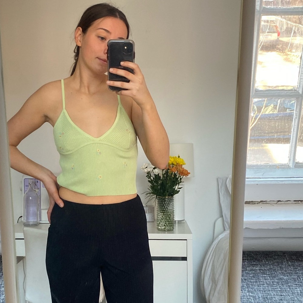 Green tank top